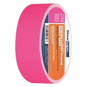 SHURTAPE PC 619 FLP-48mm x 55m-24 rls/cs Duct Tape, 1 7/8 Inch X 60 Yd, Fluorescent Pink, Continuous Roll, Pack Qty 1 | CU2QWG 53XM34