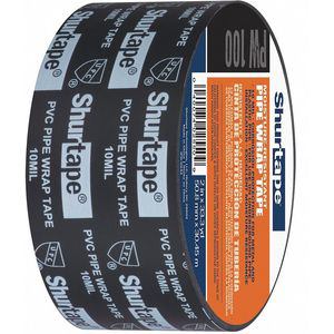 SHURTAPE PW 100 PVC Pipe Sealant Tape, Black, 1199 Inch Length, 2 Inch Width | CD3DCZ 415F90