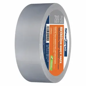 SHURTAPE SF 682 Duct Tape, Heavy Duty, 1 7/8 Inch X 60 Yd, Silver, Continuous Roll | CU2QWN 49JR20