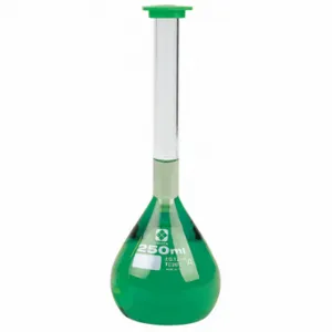 SIBATA 2303A-1000 Volumetric Flask, 1000 mL Labware Capacity - Metric, Borosilicate Glass, 1000mL, Yellow | CU2QZA 55EZ71