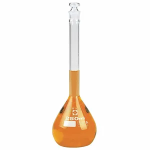 SIBATA 2306A-500 Volumetric Flask, 500 mL Labware Capacity - Metric, Borosilicate Glass, 500mL, Clear | CU2QZV 55EZ81