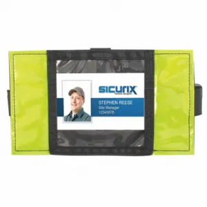 SICURIX BAU 66850 Arm Badge Holder, Horizontal/Vertical/Yellow, Blank, Plastic, 7 Inch Length | CU2RBN 54HP76