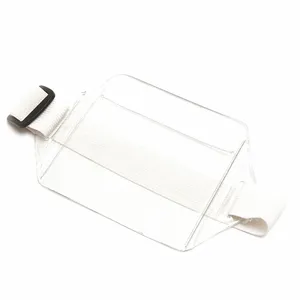 SICURIX BAU 66885-12 Arm Badge Holder, Horizontal, Translucent/White, Blank, Nylon, 6 Inch Length | CU2QZY 54HP77