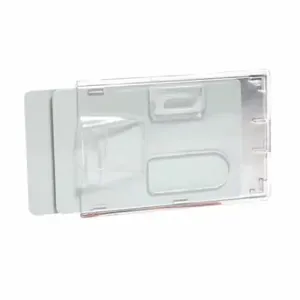 SICURIX BAU 67530 Rfid Blocking Badge Holder, Horizontal/Vertical, Clear, Blank, Plastic | CU2RBB 54HP52