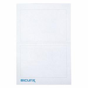 SICURIX BAU 67641 ID-Klebeabzeichen, selbstklebend, blanko, weiß, blanko, Papier, 3 1/2 Länge, 2 1/2 Zoll Breite | CU2RBZ 54HR16
