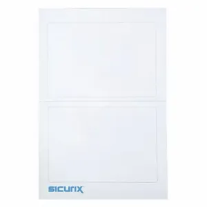 SICURIX BAU 67641 ID Adhesive Badge, Adhesive, Blank, White, Blank, Paper, 3 1/2 Length, 2 1/2 Inch Width | CU2RBZ 54HR16