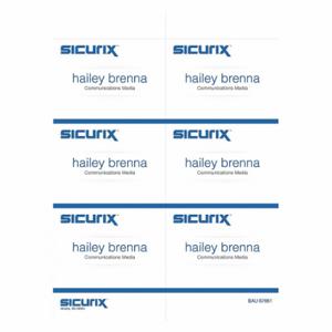 SICURIX BAU 67661 Replacement Badge Inserts, Id Badge Holders, Micro Perforated Letter Size Sheets, 300 PK | CU2RDK 54HR11