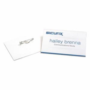 SICURIX BAU 67671 ID Badge Holder Kit, Inkjet/Laser Printers, Pin, 100 PK | CU2RBH 54HR09