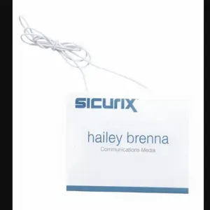 SICURIX BAU 67678 ID Badge Holder Kit, Inkjet/Laser Printers, Hanging Cord, 50 PK | CU2RAK 54HR06