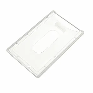 SICURIX BAU 68120 ID Badge Holder, Vertical, Clear, Blank, Plastic, 3 3/4 Inch Length, 2 1/4 Inch Width | CU2RBF 54HP60