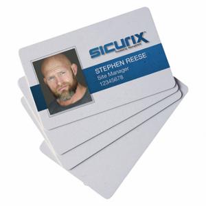 SICURIX BAU 80300 Blanko-ID-Karten, Abzeichen/ID-Drucker, einfarbig, 100er-Pack | CU2RBP 54JE04