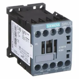 SIEMENS 3RH21311BG40 Iec Control Relay, 125 V Dc Coil Volt | CU2RYH 13A176