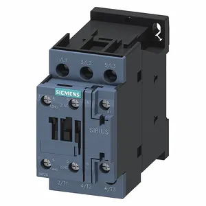 SIEMENS 3RT20231AC20 Power Contactor, 24 V AC Coil Volts, 9 A Full Load Amps-Inductive, 1No/1Nc | CU2TLB 56JW53