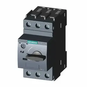 SIEMENS 3RV20110GA10 Manual Motor Starter, Rotary Knob, No Enclosure, 0.45 To 0.63, 0.45 To 0.63A, 3 Poles | CU2UZA 13L133