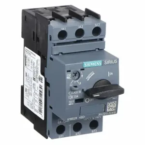 SIEMENS 3RV20111CA10 Manual Motor Starter, Rotary Knob, No Enclosure, 1.8 To 2.5, 1.8 To 2.5A, 3 Poles, 600 Vac | CU2UZG 13L139