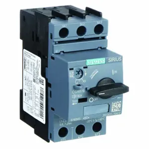 SIEMENS 3RV20111GA10 Manual Motor Starter, Rotary Knob, No Enclosure, 4.5 To 6.3, 4.5 To 6.3A, 3 Poles, 600 Vac | CU2UZX 13L143