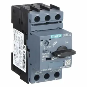 SIEMENS 3RV20111HA10 Manual Motor Starter, Rotary Knob, No Enclosure, 5.5 To 8, 5.5 To 8A, 3 Poles, 600 Vac | CU2UZY 13L144