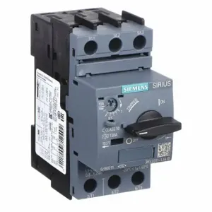 SIEMENS 3RV20111JA10 Manual Motor Starter, Rotary Knob, No Enclosure, 7 To 10, 7 To 10A, 3 Poles, 600 Vac | CU2VAA 13L145