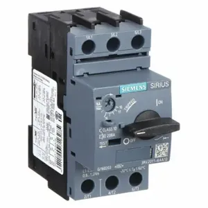 SIEMENS 3RV20114AA10 Manual Motor Starter, Rotary Knob, No Enclosure, 11 To 16, 11 To 16A, 3 Poles, 600 Vac | CU2UZJ 13Y460