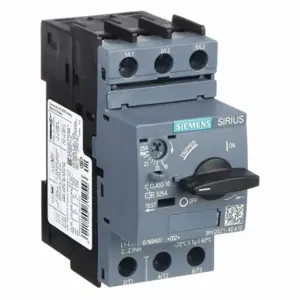 SIEMENS 3RV20214DA10 Manual Motor Starter, Rotary Knob, No Enclosure, 20 To 25, 20 To 25A, 3 Poles, 600 Vac | CU2UZN 13Y464