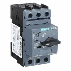 SIEMENS 3RV20214EA10 Manual Motor Starter, Rotary Knob, No Enclosure, 27 To 32, 27 To 32A, 3 Poles, 600 Vac | CU2UZQ 13Y466