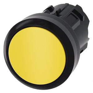 SIEMENS 3SU1000-0AB30-0AA0 Push Button Operator, 22 mm Size, Momentary, Yellow, Flush Button | CU2WCN 411H55