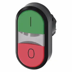 SIEMENS 3SU1000-3AB42-0AK0 Non-Illuminated Multihead Operator, 2 Heads, Green/Red, Round, 2 Flush Buttons | CU2RXE 411J47