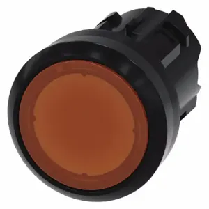 SIEMENS 3SU1001-0AB00-0AA0 Illuminated Push Button Operator, 22 mm Size, Momentary, Amber, Plastic | CU2VZT 411H62