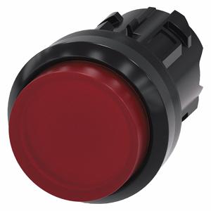 SIEMENS 3SU1001-0BB20-0AA0 Illuminated Push Button Operator, 22 mm Size, Momentary, Red, Plastic | CU2WAE 411H80