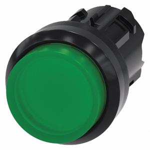 SIEMENS 3SU1001-0BB40-0AA0 Illuminated Push Button Operator, 22 mm Size, Momentary, Green, Plastic | CU2WAA 411H81