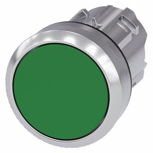 SIEMENS 3SU1050-0AB40-0AA0 Push Button Operator, 22 mm Size, Momentary, Green, Flush Button | CU2WBU 411H71