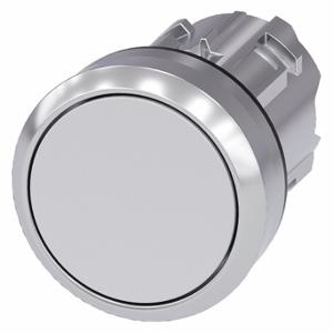 SIEMENS 3SU1050-0AA60-0AA0 Push Button Operator, 22 mm Size, Maintained, White, Flush Button | CU2WAZ 411J18