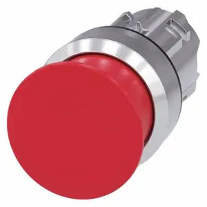 SIEMENS 3SU1050-1AD20-0AA0 Push Button Operator, 22 mm Size, Momentary, Red, 35 mm Mushroom Head | CU2WBW 411J42