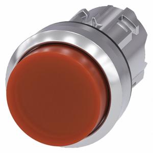 SIEMENS 3SU1051-0BB00-0AA0 Illuminated Push Button Operator, 22 mm Size, Momentary, Amber | CU2VZQ 411J07