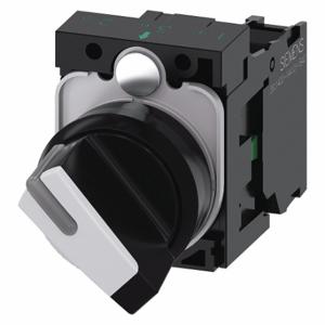 SIEMENS 3SU1100-2BF60-1BA0 Non-Illuminated Selector Switch, 22 mm Size, 2 Position, Maintained/Maintained, Plastic | CU2WVV 411J56