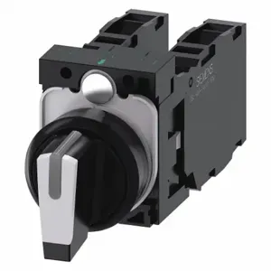 SIEMENS 3SU1100-2BL60-1LA0 Non-Illuminated Selector Switch, 22 mm Size, 3 Position, Plastic | CU2WWB 411K34