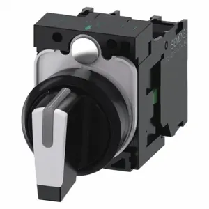 SIEMENS 3SU1100-2BL60-1NA0 Non-Illuminated Selector Switch, 22 mm Size, 3 Position, Plastic | CU2WTD 411J62