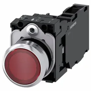 SIEMENS 3SU1152-0AB20-1FA0 Illuminated Push Button, Momentary, Red, 24V Ac/Dc, Led, 1No/1Nc | CU2UGJ 411K24