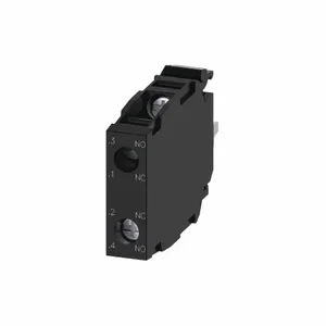 SIEMENS 3SU1400-1AA10-1FA0 Contact Block, 22 mm Size, Control Station, 1No/1Nc, 10A, 600VAC/1A, 600VDC, Momentary | CU2RKK 411K33