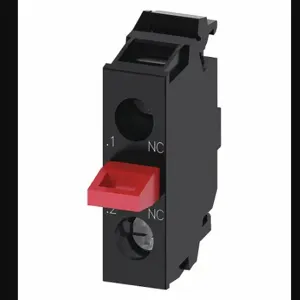 SIEMENS 3SU14002AA101CA0 Contact Module, Gen Purpose, 1Nc, Black/Red, Iec 60721 | CU2RKV 56JX11