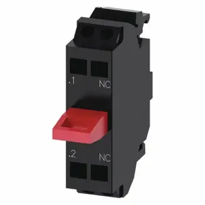 SIEMENS 3SU14002AA103CA0 Contact Module, Gen Purpose, 1Nc, Black/Red | CU2RKU 56JX13