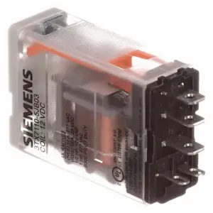 SIEMENS 3TX7110-5JB03 Plug-In Relay, Socket Mounted, 15 A Current Rating, 12V DC, 5 Pins/Terminals, SPDT | CP4MCU 56JX22