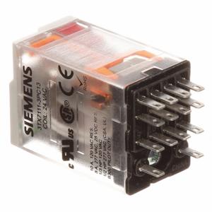 SIEMENS 3TX71115PF13B Plug-In Relay, Socket Mounted, 3 A Current Rating, 120VAC, 14 Pins/Terminals, 4PDT | CP4MDK 56JX32