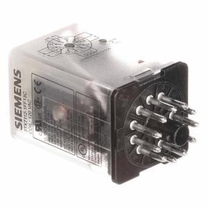 SIEMENS 3TX7112-1DC03C Plug-In Relay, Socket Mounted, 10 A Current Rating, 24VAC, 8 Pins/Terminals, DPDT | CP4MCD 56JX33