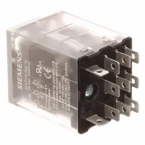 SIEMENS 3TX7116-5NC13 Plug-In Relay, Socket Mounted, 15 A Current Rating, 24VAC, 11 Pins/Terminals, 3PDT | CP4MCW 56JX50