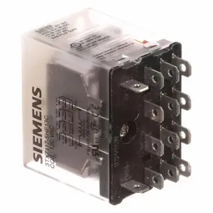 SIEMENS 3TX7117-5HF13C Plug-In Relay, Socket Mounted, 15 A Current Rating, 120VAC, 14 Pins/Terminals, 4PDT | CP4MCM 56JX52