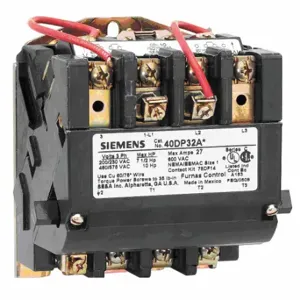 SIEMENS 40GP32AA Nema Magnetic Contactor, 2-1/2 Nema Contactor Size, 60 A Full Load Amps, 240V Ac | CU2UWX 44F338