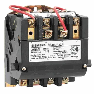 SIEMENS 40JG32AG Nema Magnetic Contactor, 4 Nema Contactor Size, 135 A Full Load Amps, 277V Ac | CU2UYC 44F355