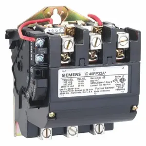 SIEMENS 40FP32AG Nema Magnetic Contactor, 2 Nema Contactor Size, 45 A Full Load Amps, 220 To 240V Ac | CU2UWH 44F335