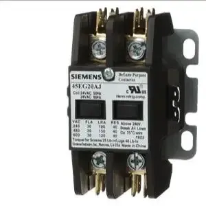 SIEMENS 45EG20AH Definite Purpose Magnetic Contactor, 2 Poles, 30 A Full Load Amps-Inductive | CU2RLF 56JY19